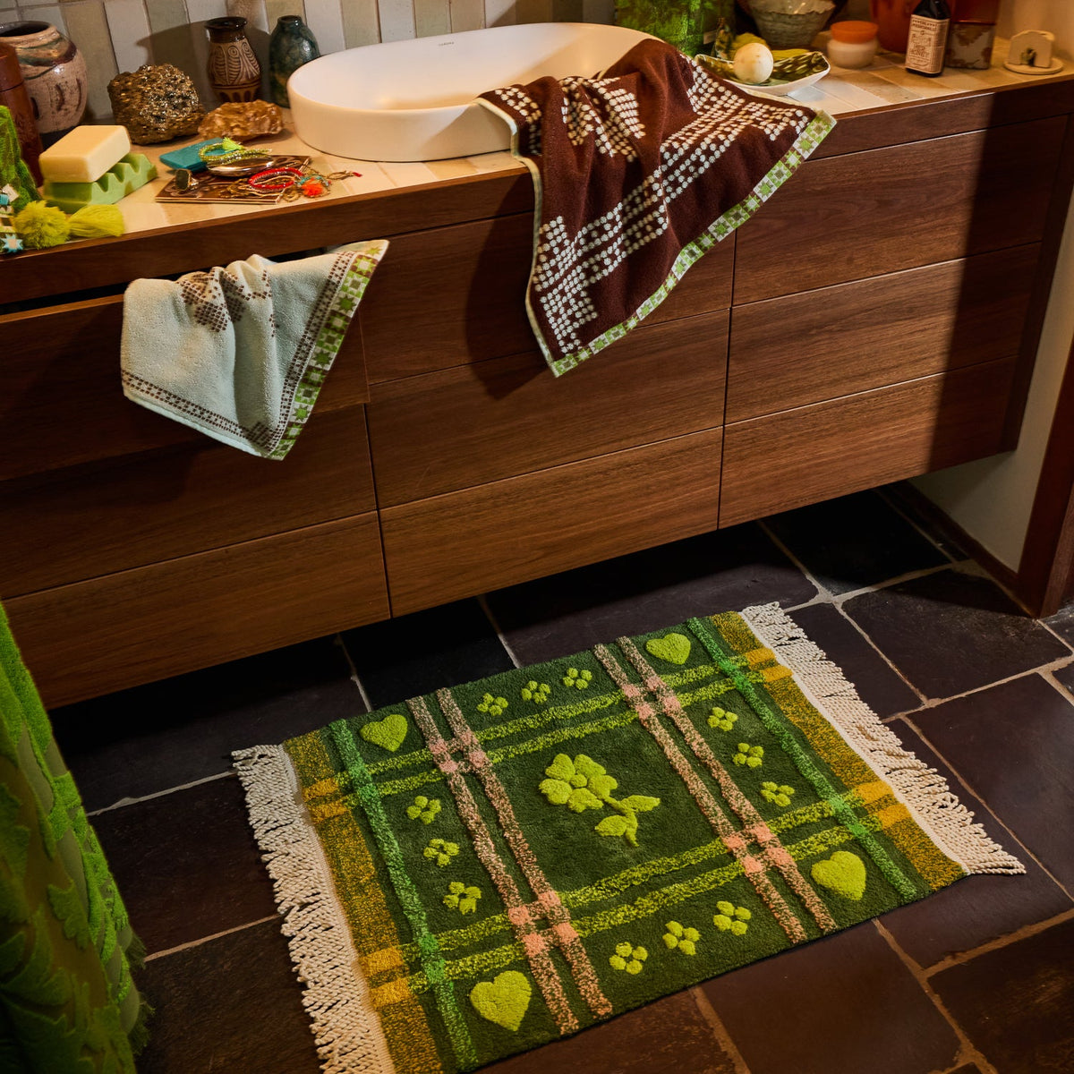 Josephine Bath Mat | Hunter Green