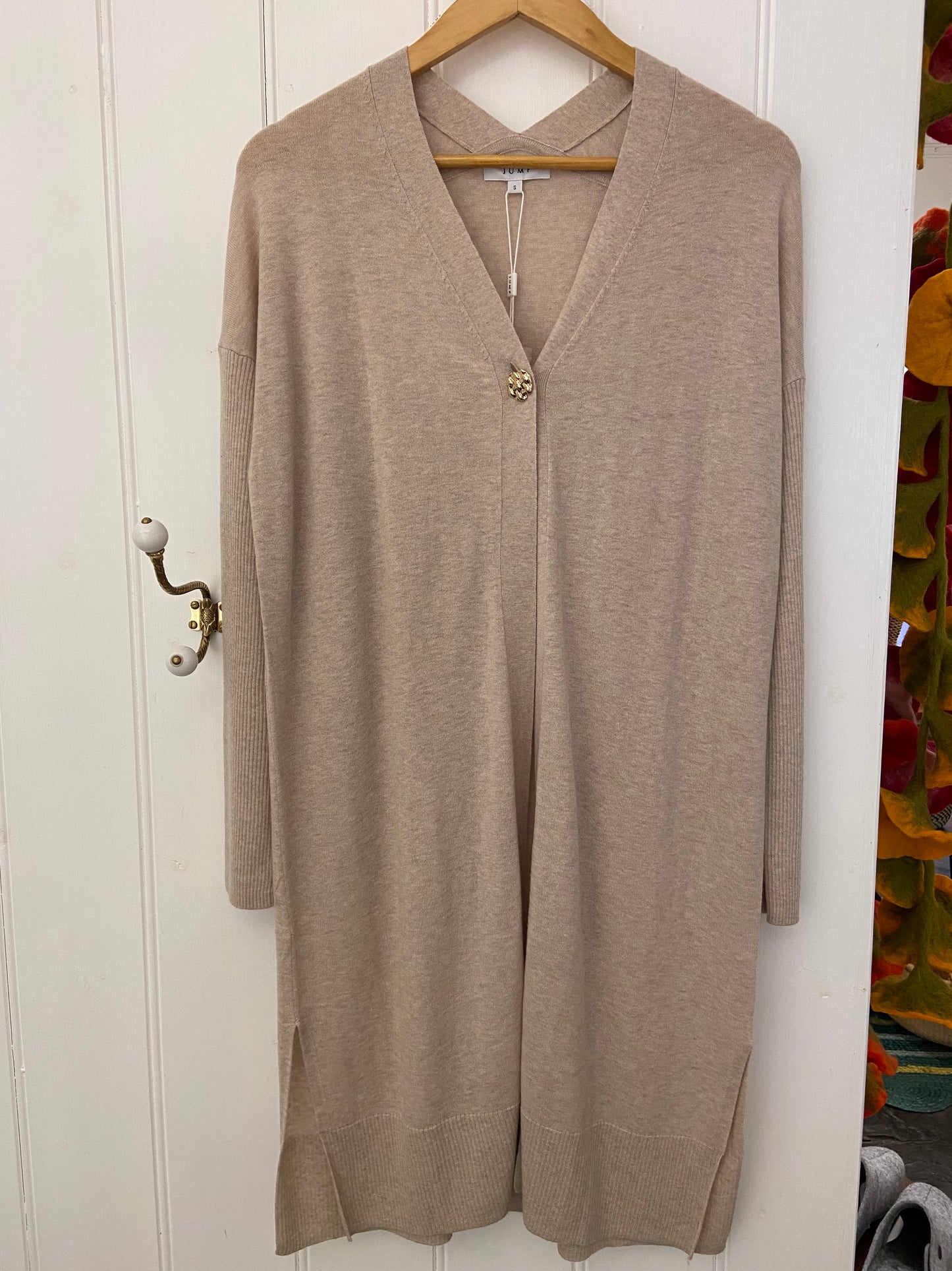 Gold Button Long Cardi