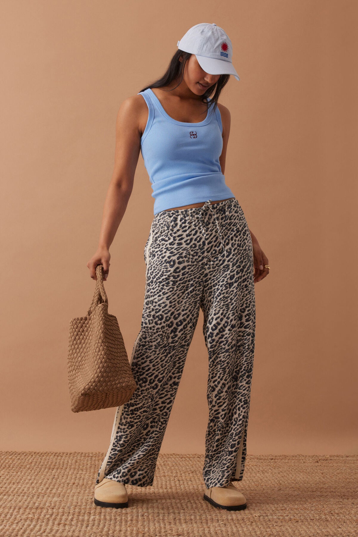 Zoe Rib Scoop Tank | Powder Blue