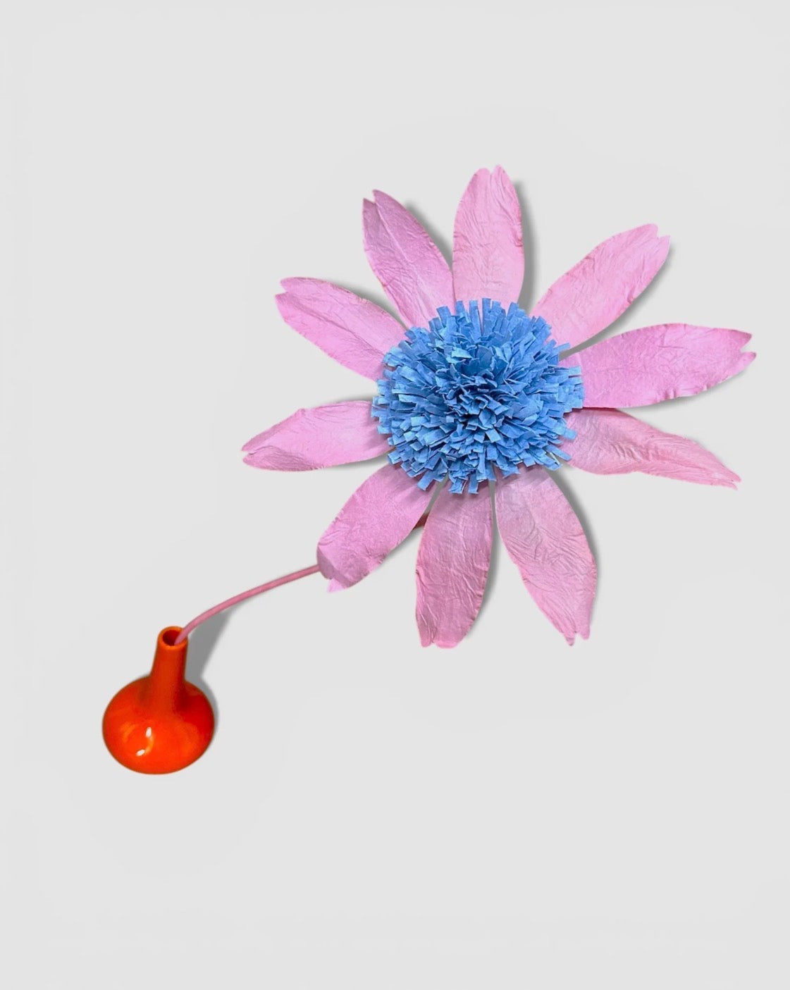 Echinacea Paper Flower | Salmon/Blue