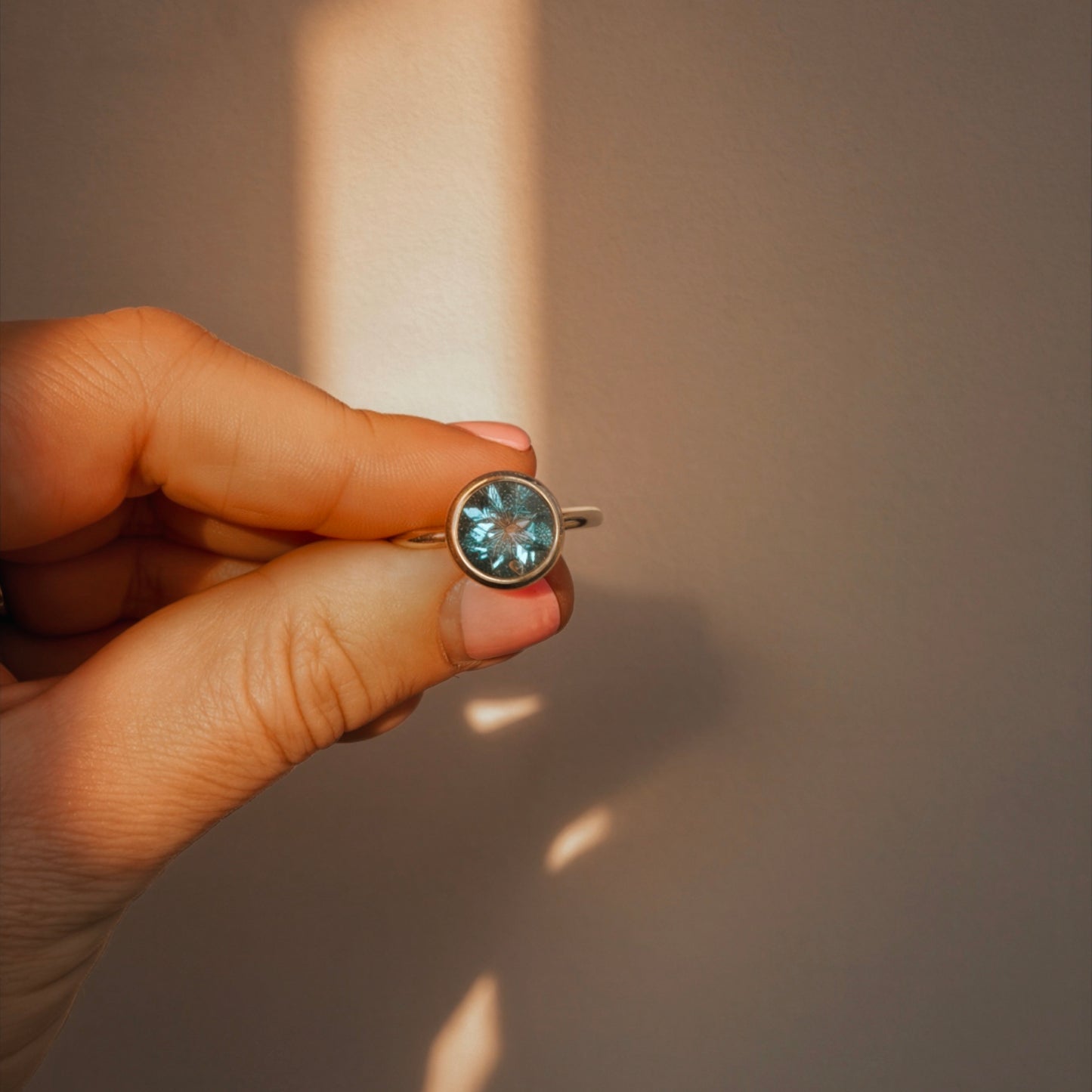 Blue Topaz Sterling Silver Ring | Size 10