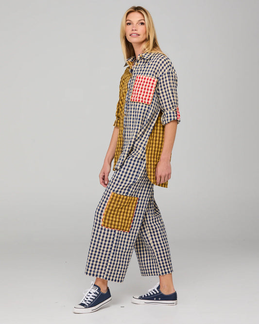 Evelina Pant | Navy Spliced