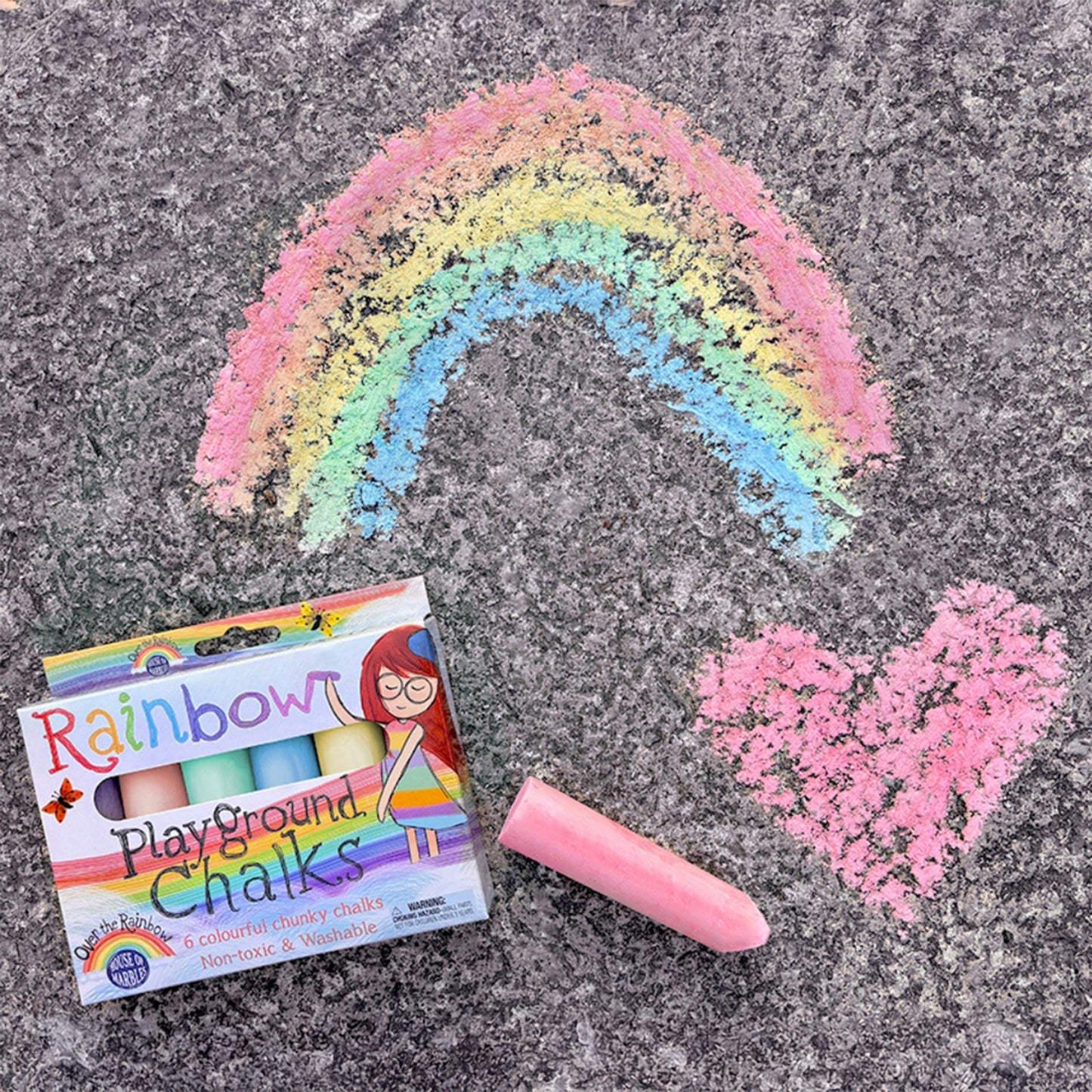 Rainbow Playground Chalk | 6 Piece