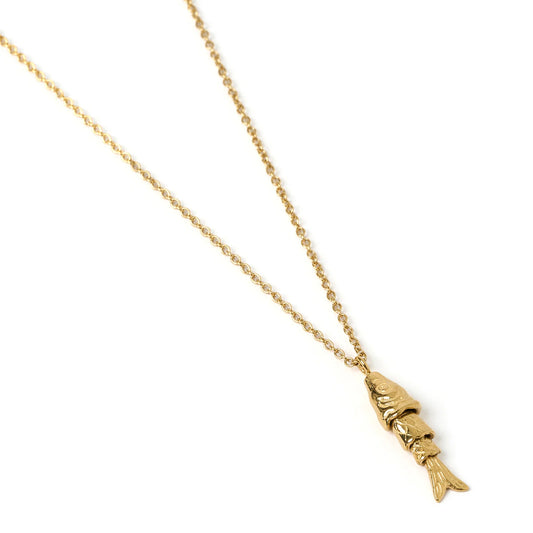 Fishbone Gold Necklace