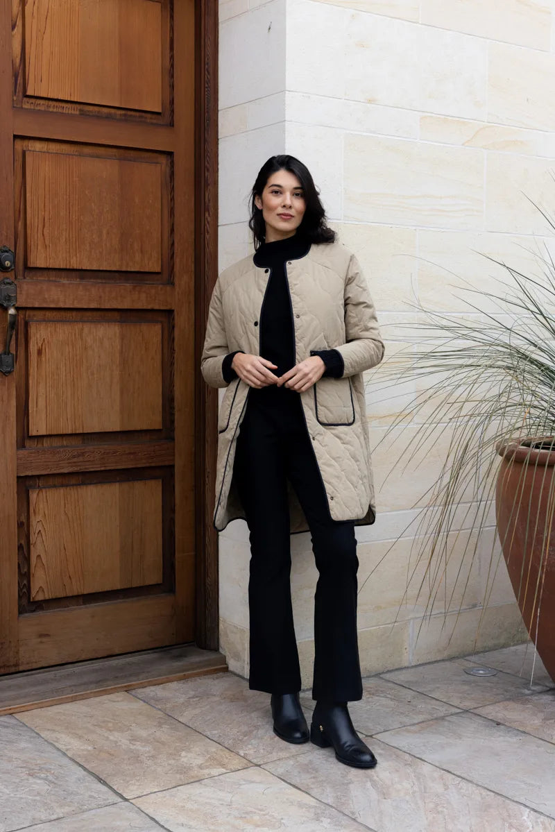 Hidden Talent Reversible Coat | Black + Tan