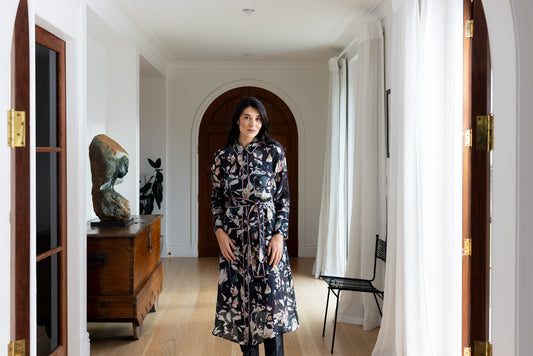 Pipe Up Shirt Dress | Shadow Leaf