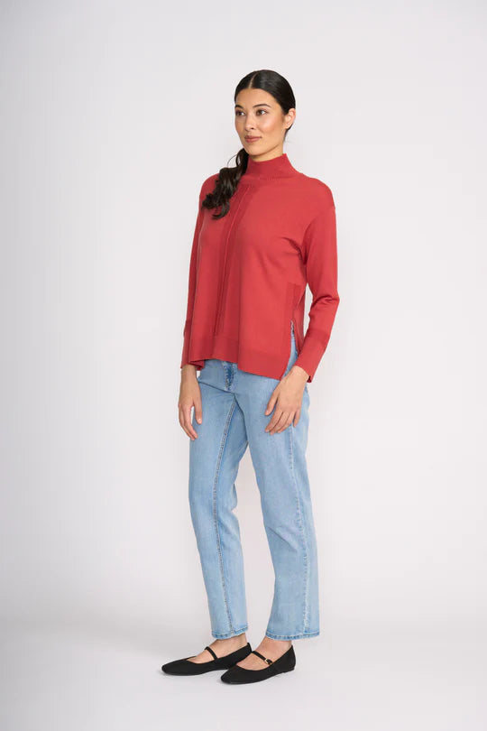 Roll With It Merino Sweater | Clay Brick