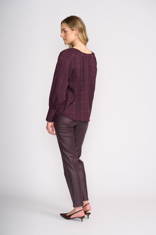 Fluid Lines Reversible Top | Dark Cherry