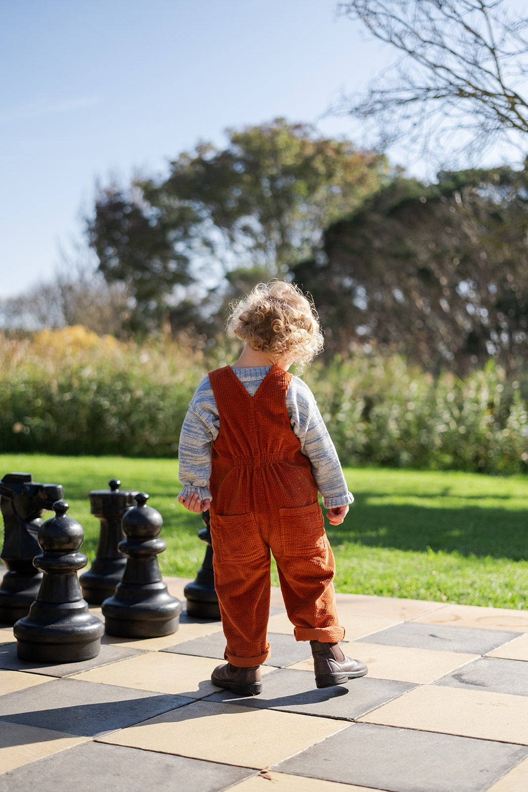 Organic Cord Overalls | Brick