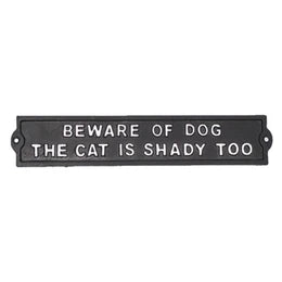Beware of Dog Sign | Cast Iron