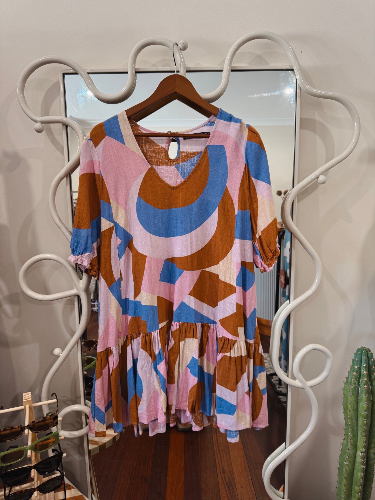 Mister Zimi Mini Dress Brown/Blue | 12