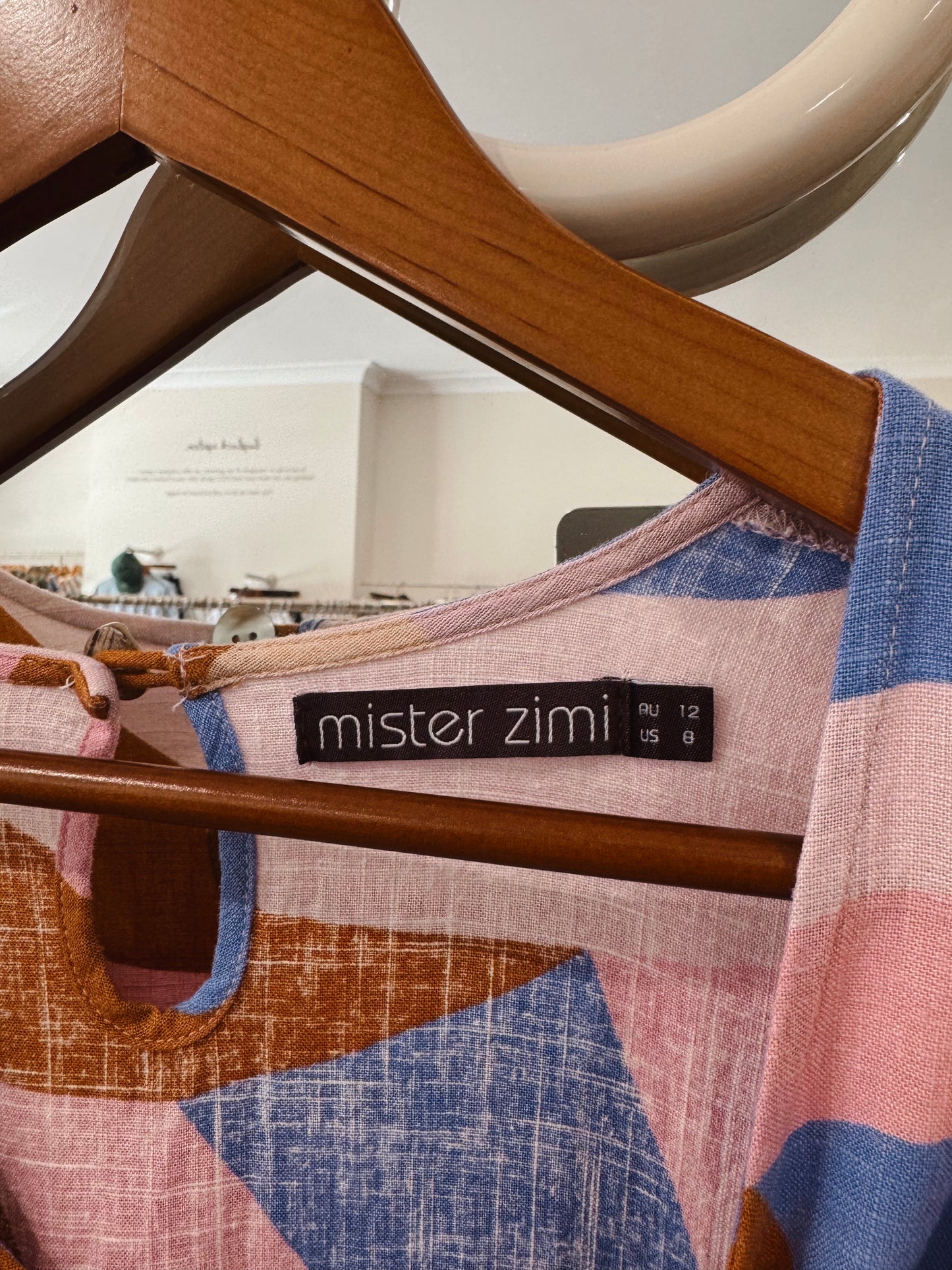 Mister Zimi Mini Dress Brown/Blue | 12