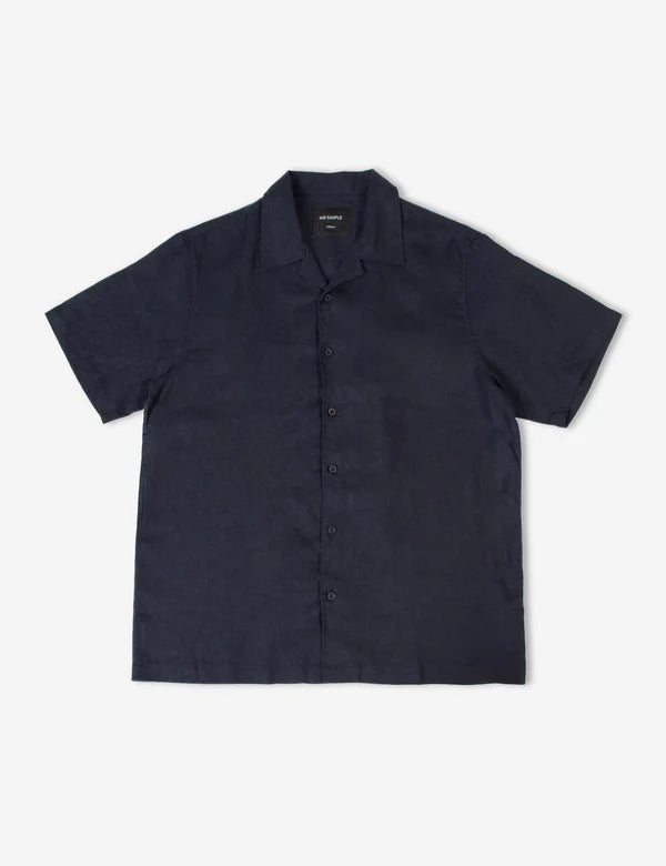 Cuban Short Sleeve Shirt | Navy