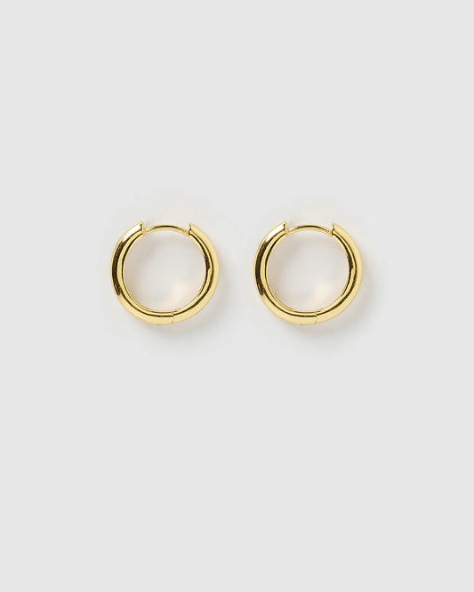 Jett Hoop Earrings | Gold