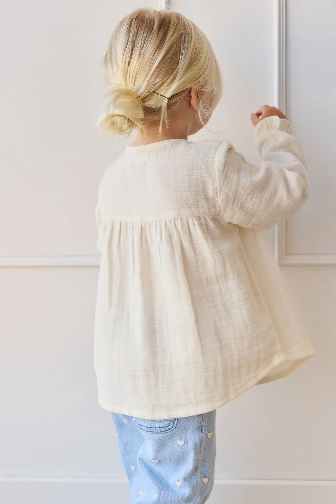 Organic Cotton Muslin Eloise Top | Parchment
