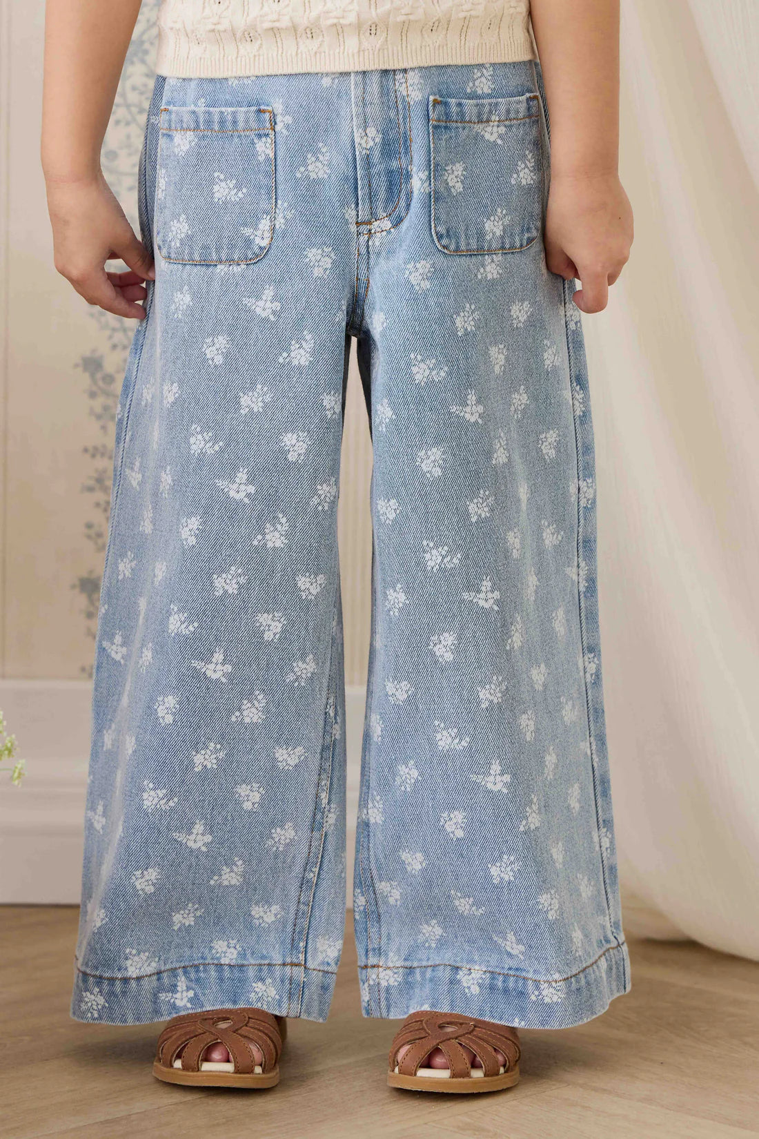 Theodora Pant | Tully Floral Denim