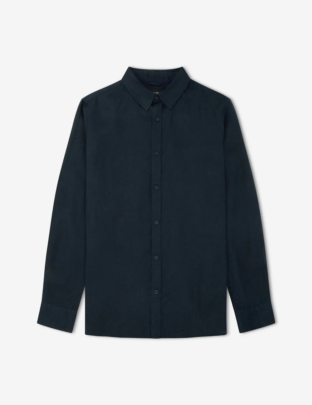 Linen Long Sleeve Shirt | Navy