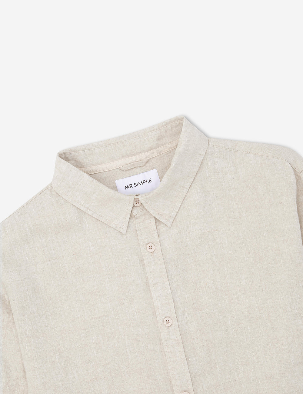 Linen Long Sleeve Shirt | Natural