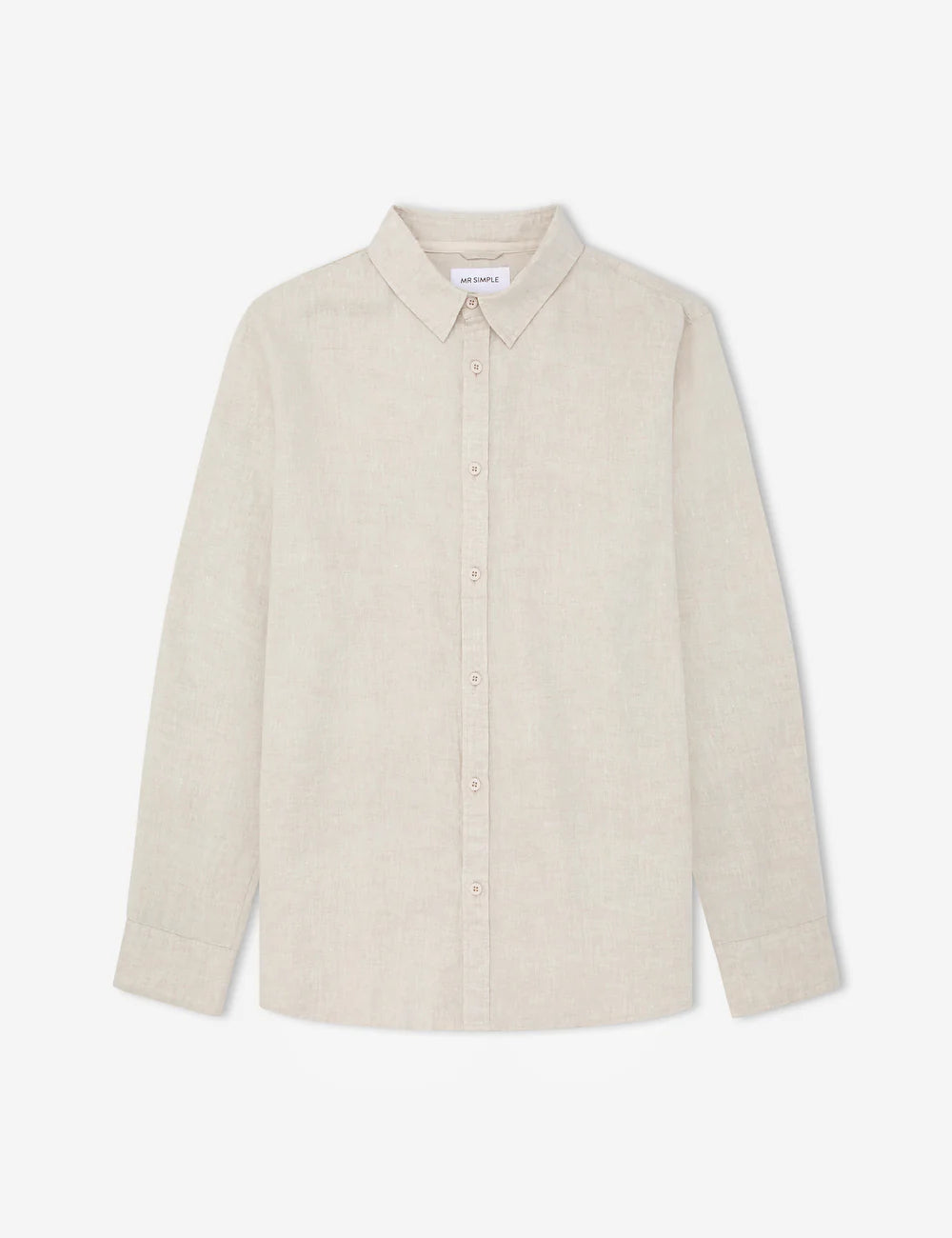 Linen Long Sleeve Shirt | Natural
