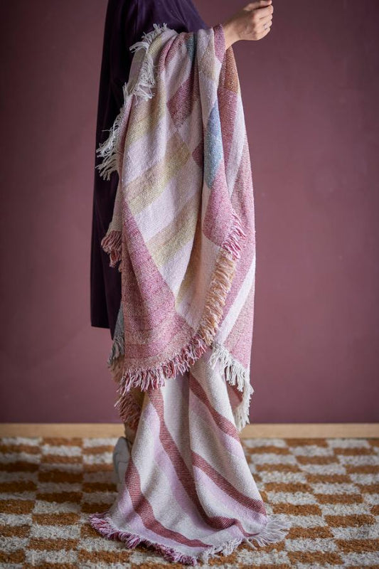 Lane Recycled Cotton Throw | Brown