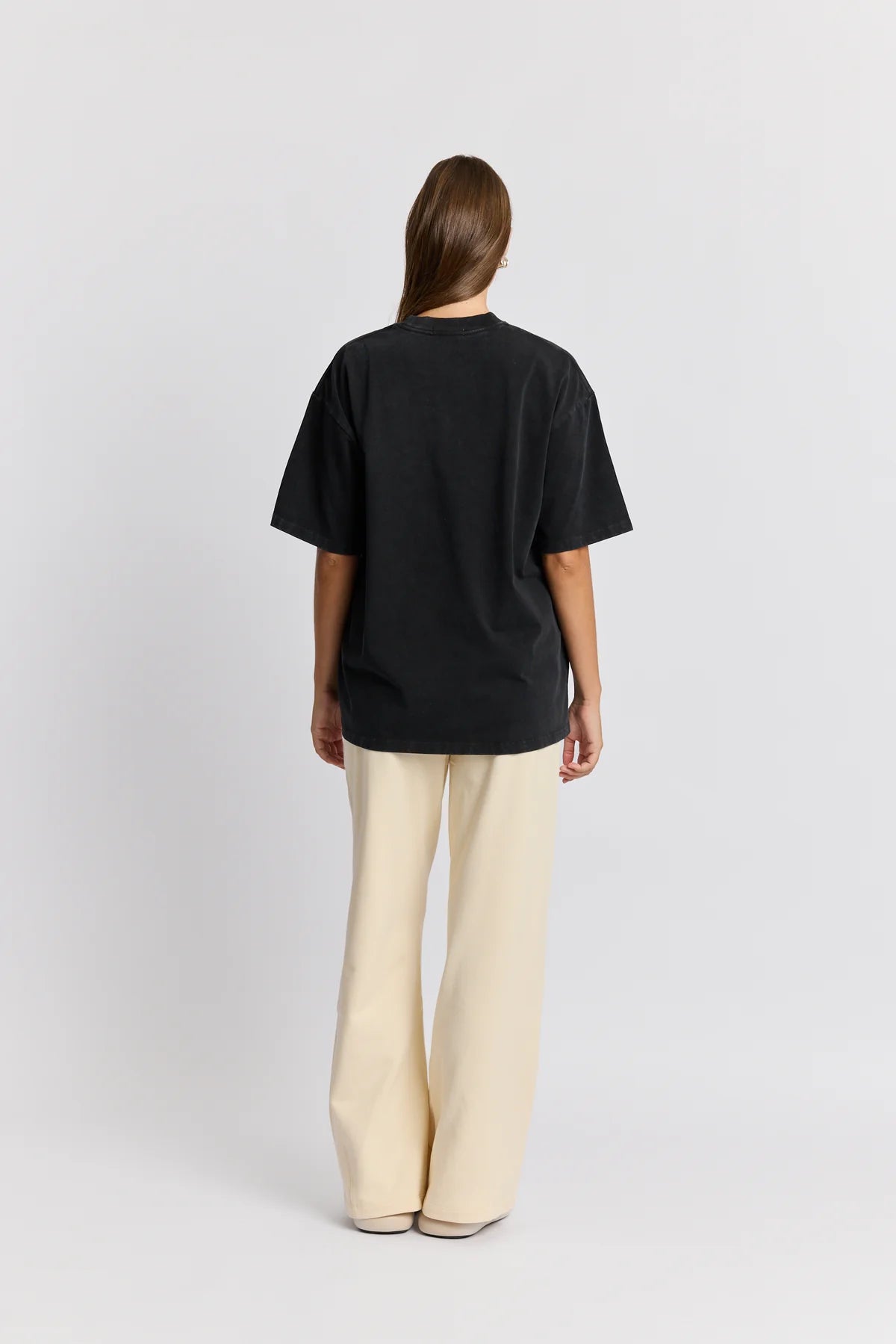 Chrome Flower Snow Wash Oversize Tee