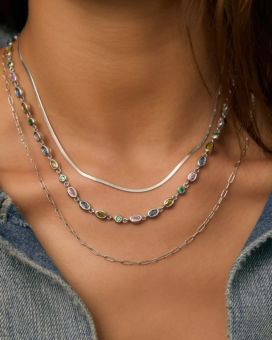 Isadora Silver Necklace | Multi