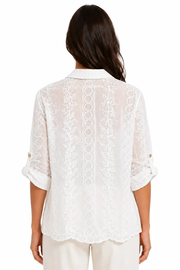 Cotton Top | Embroidered