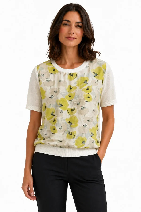 Silk Linen Top | Lemon