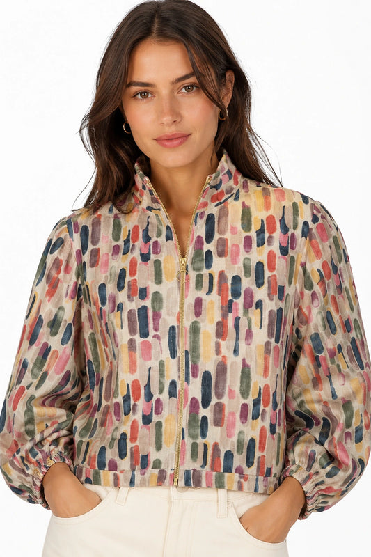 Paloma Linen Jacket | Block Art