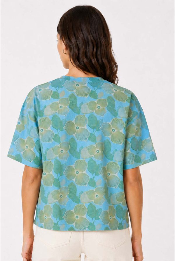 Cotton Tee | Blue/Green