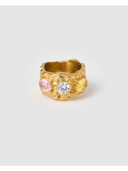 Roxy Gold Ring | Rose and Citrine