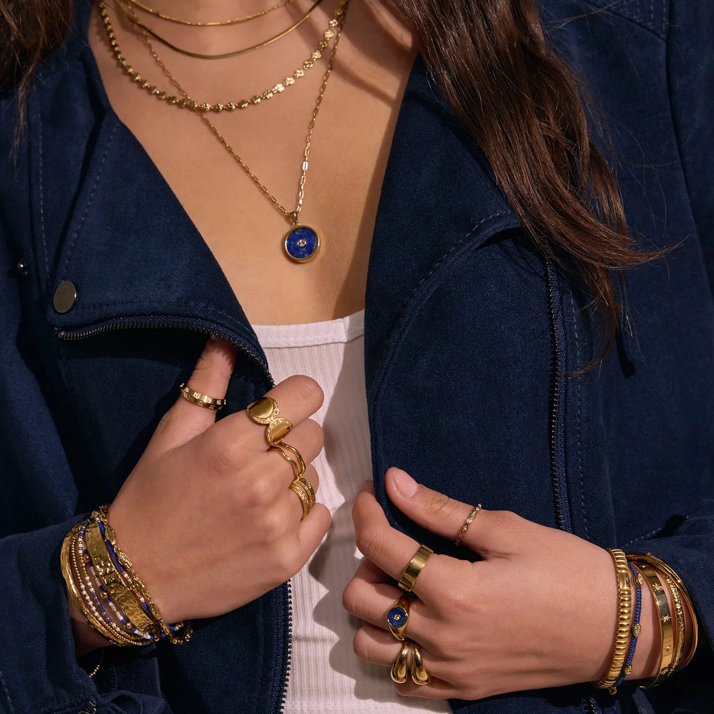 Koda Gold Ring | Lapis