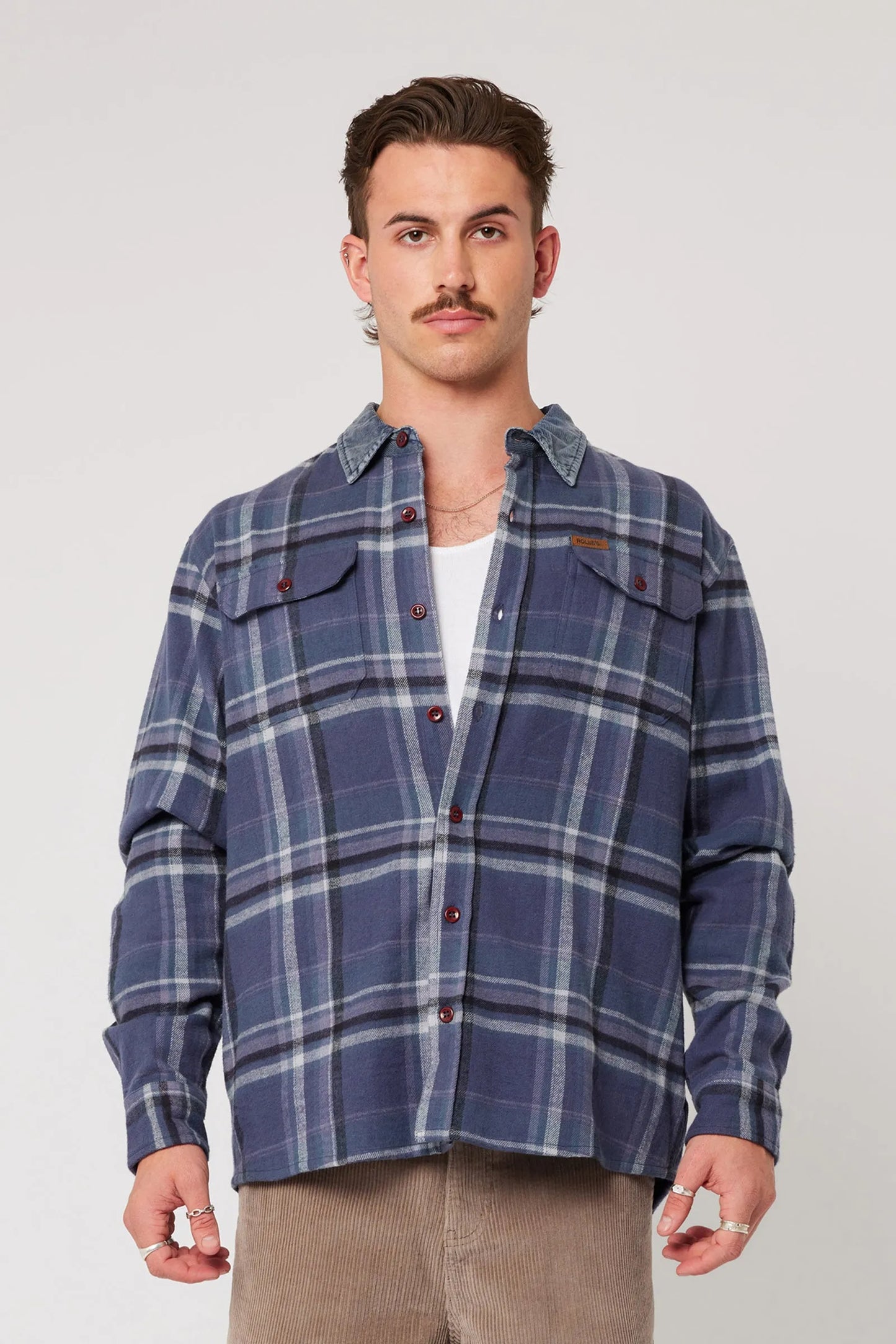 Trailer Check Shirt | Navy