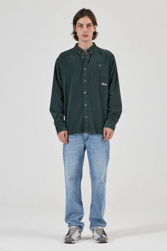 Signature Cord Long Sleeve Shirt | Forest