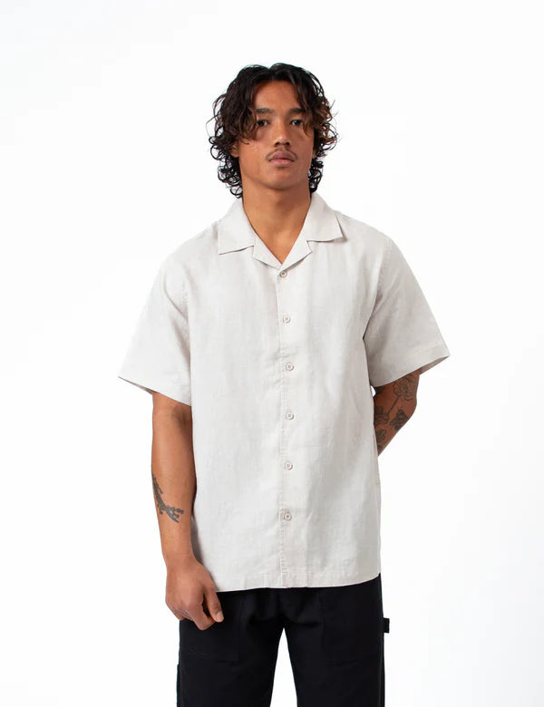 Cuban Short Sleeve Shirt | Natural