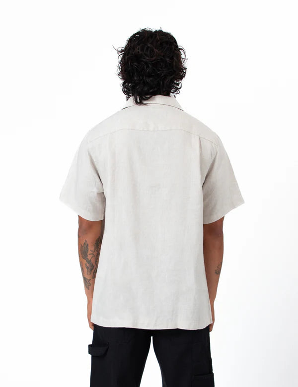 Cuban Short Sleeve Shirt | Natural