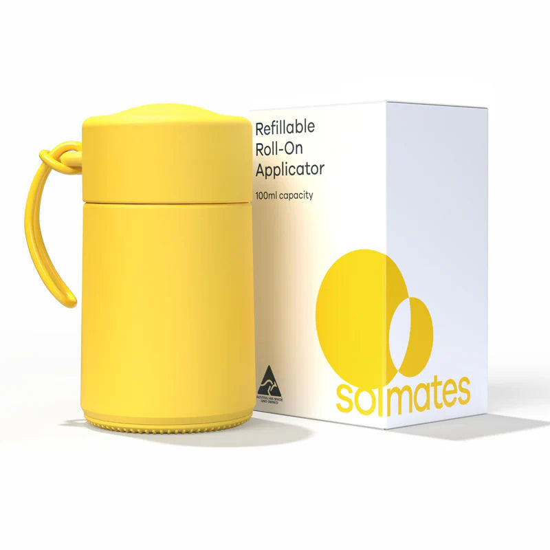 100ml Sunshine Yellow Refillable Roll-On Applicator