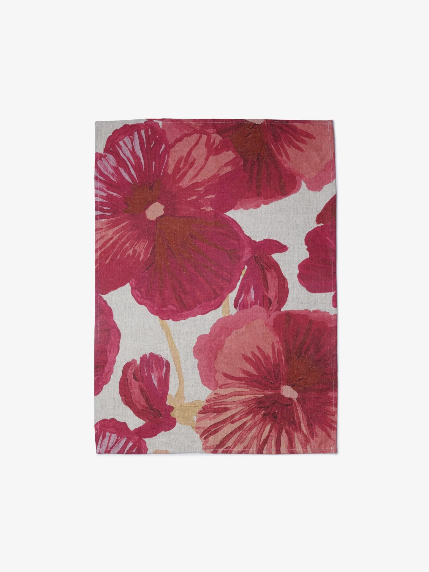 Wild Pansy Pink Tea Towel