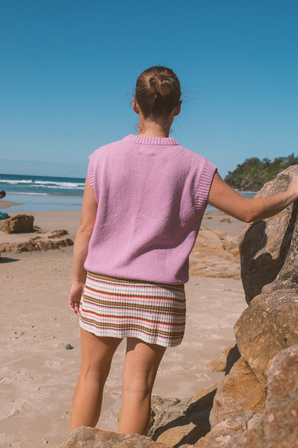 Organic Ladies Sunshine Stripe Knit Skirt