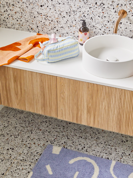 Butter Blue Seersucker Dopp Kit