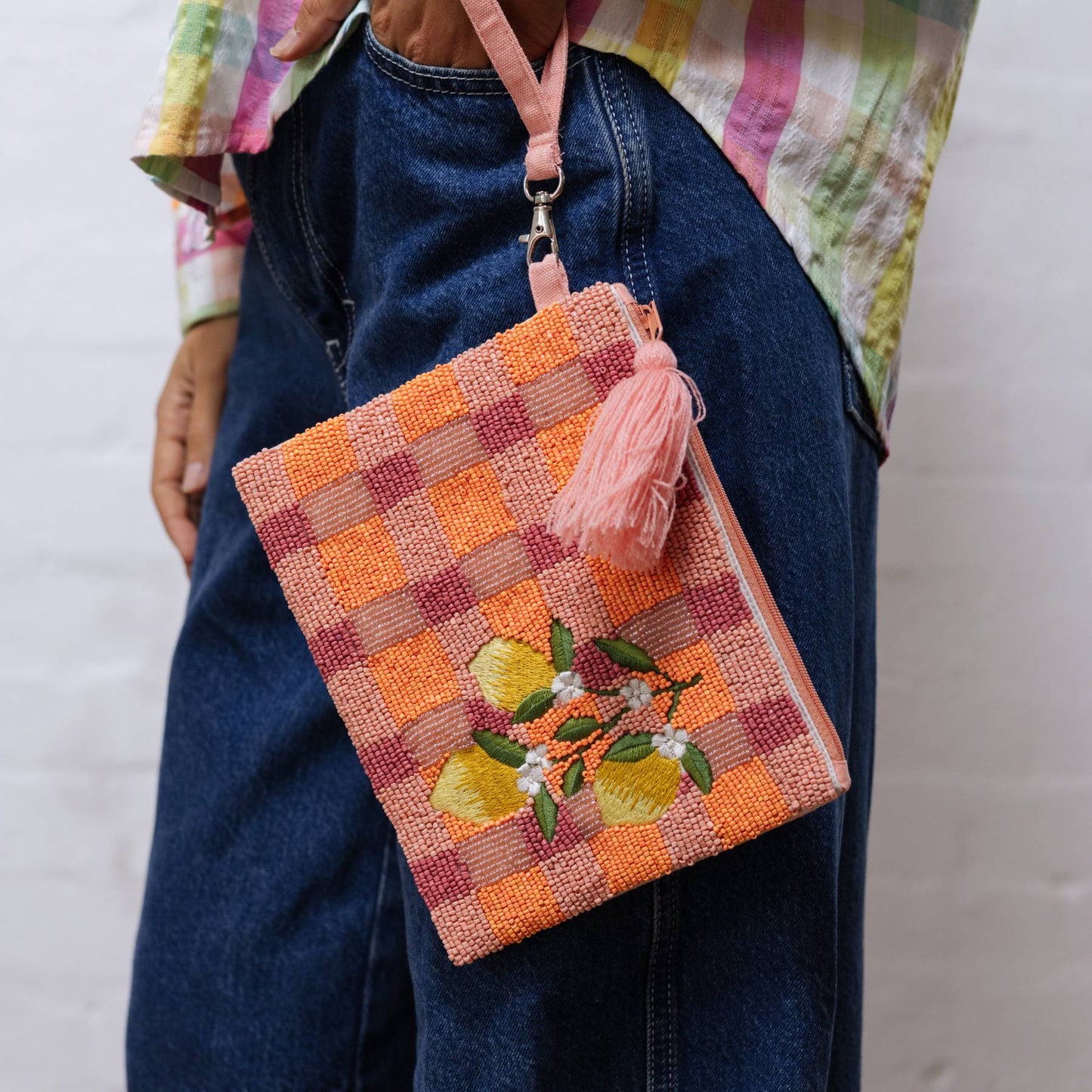 Beaded Lemon Purse
