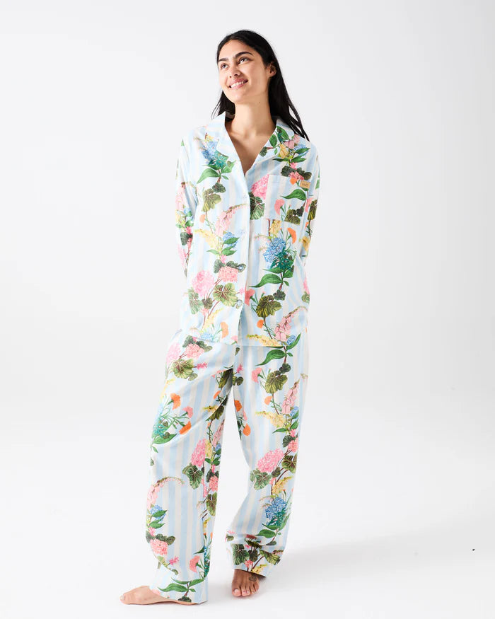 Adult Flannelette Long Sleeve Shirt and Pant Pyjama | Bouquet Beauty
