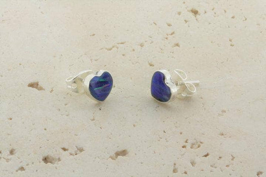 Heart Opal Stud | Grape