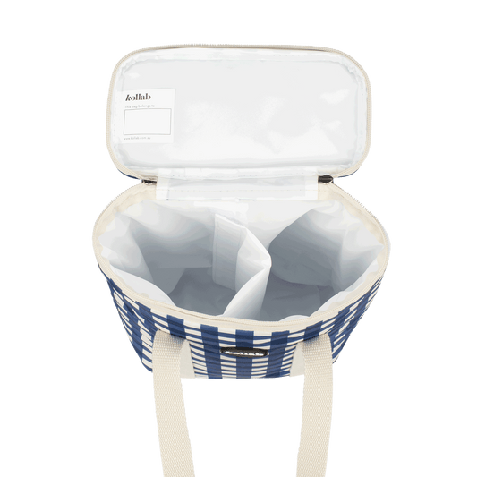 Wine Cooler Bag Blue Check