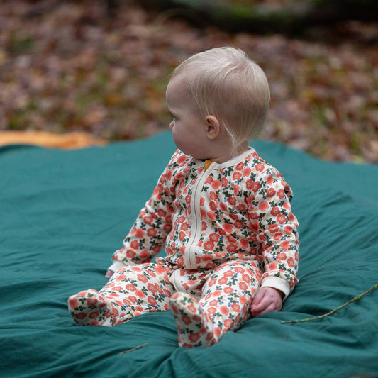 Petals Zip Organic Babygrow