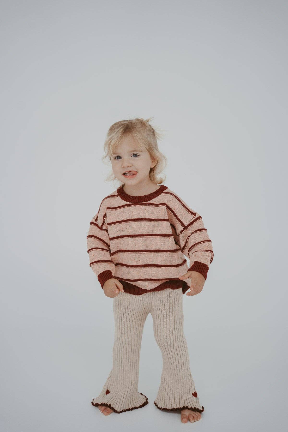 Raised Cotton Knit Jumper | Sherbet Berry
