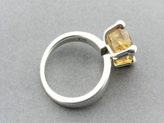 Amber Princess Ring | Sterling Silver