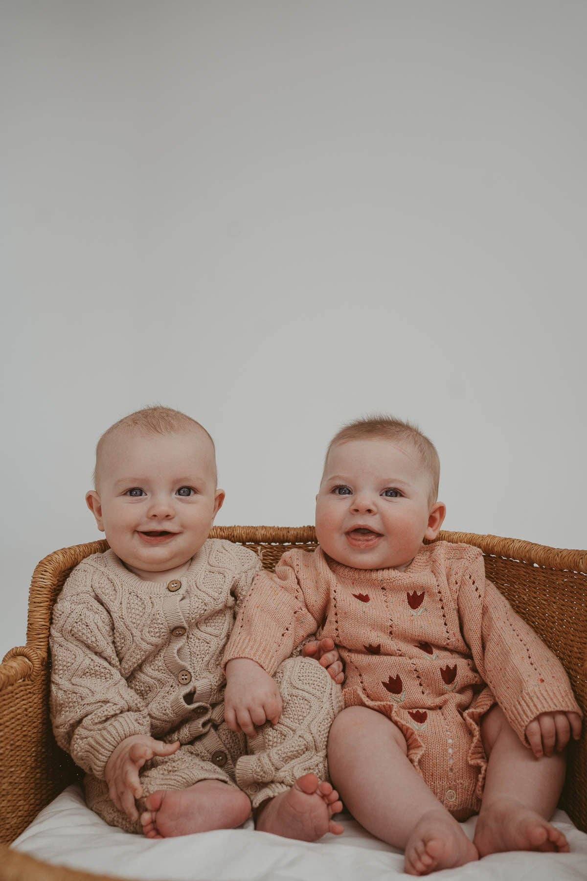 Cotton Pointelle Knit Romper | Sherbet Tulip