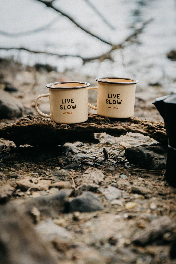 Live Slow Enamel Mug