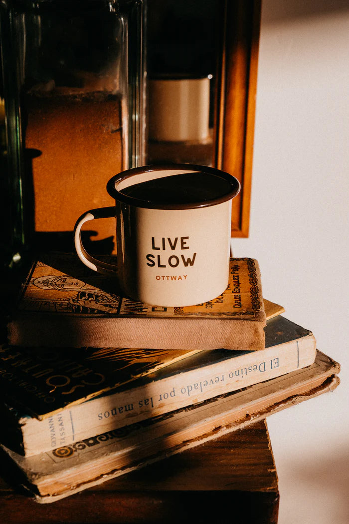 Live Slow Enamel Mug